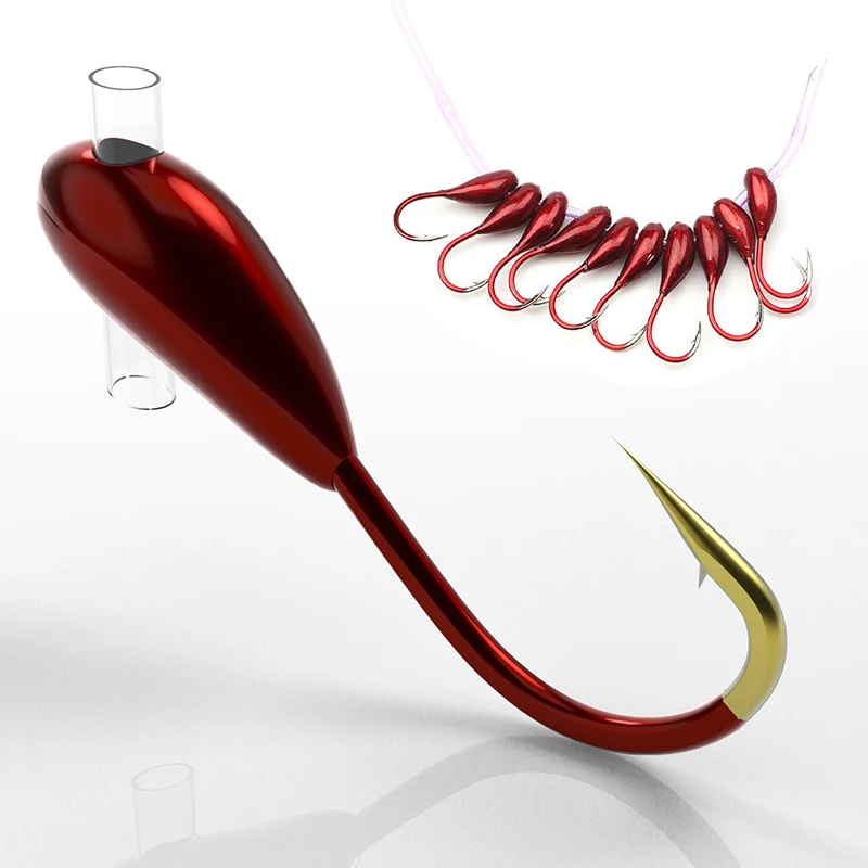 Fishing Hook Offset - 10/20 szt. Zimowy haczyk do wędkowania