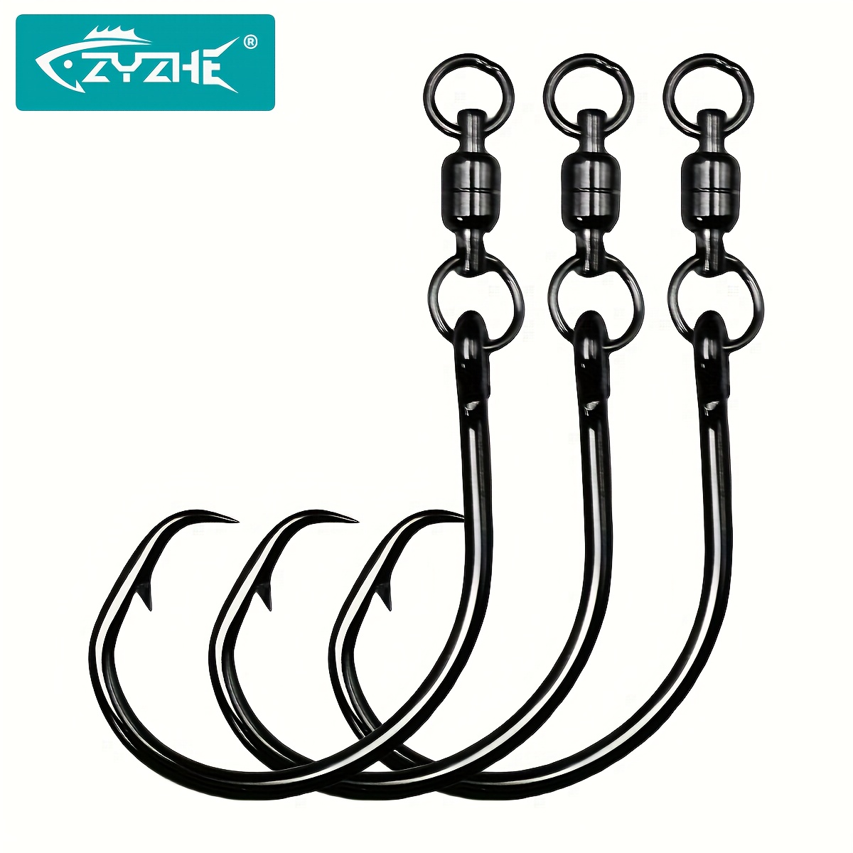 Fishing Hook Offset - ZYZHE 3/6/9 szt. Haczyki okrągłe z