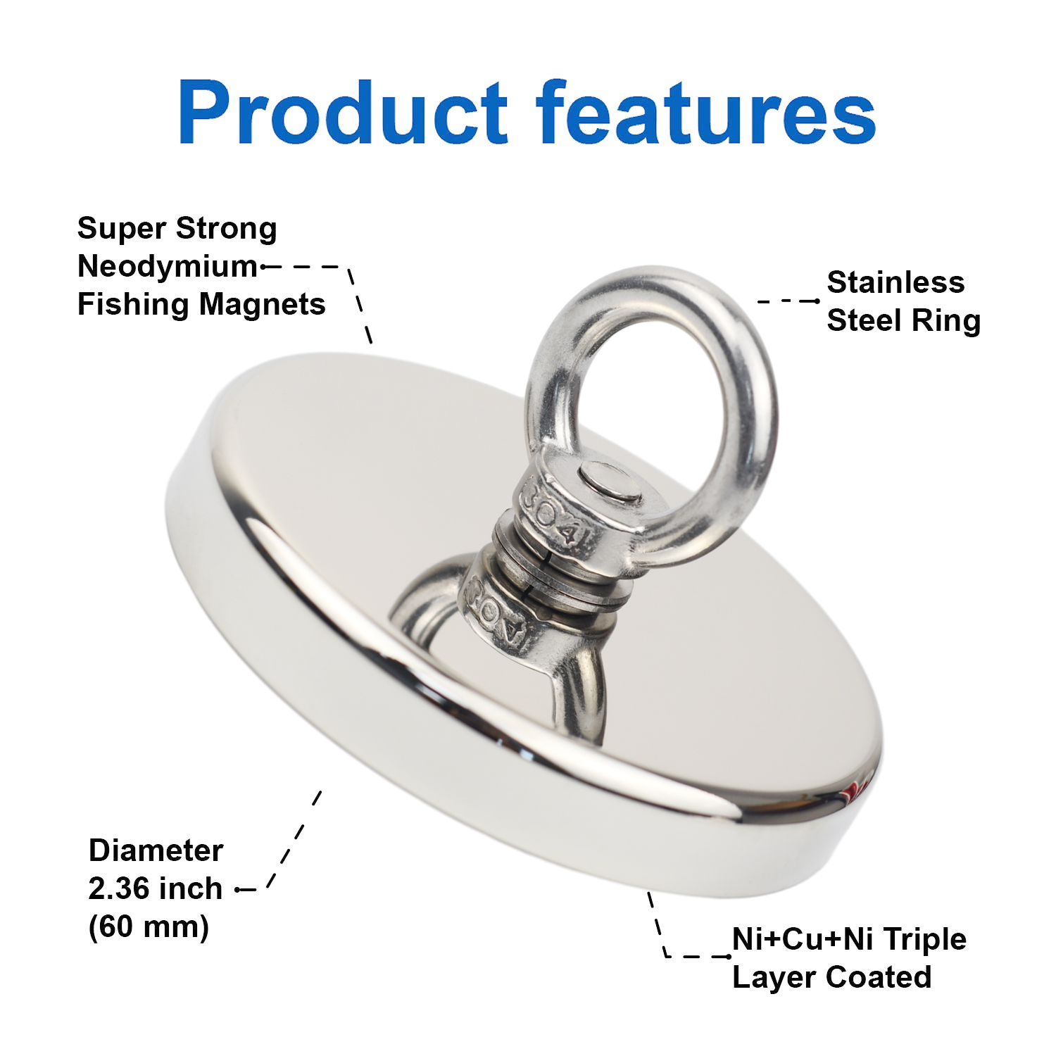 Magnes wędkarski neodymowy D90 – Fishing Hook Stainless Steel recenzja i cena