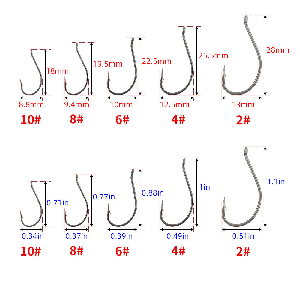 100 szt. Powlekane stal wysoko – Fishing Hook Size recenzja i cena